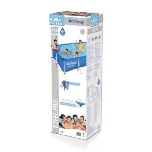 <span class=keywords><strong>Piscine</strong></span> hors sol pour enfants <span class=keywords><strong>Bestway</strong></span> 56405 4,00 m x 2,11 m x 81 cm, structure métallique, <span class=keywords><strong>acier</strong></span> et PVC, pour enfants - Product Image 2