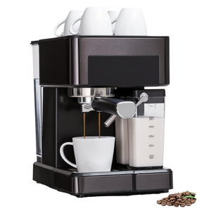 เครื่องชงกาแฟเอสเพรสโซ่ไฟฟ้า 850 วัตต์ ปั๊ม 20 บาร์ สแตนเลสสตีล สำหรับใช้ในเชิงพาณิชย์และในครัวเรือน พร้อมระบบชงกาแฟ - Product Image 1