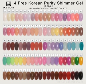 ICE NOVA Hema Free TPO Free Korean Purity Shimmer Gel Polish 100 Color Hypoallergenic Jelly Polish for Safe Trendy <span class=keywords><strong>Nail</strong></span> Art - Product Image 1