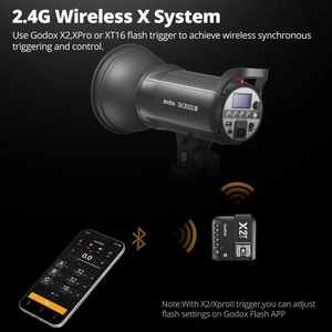 <span class=keywords><strong>Flash</strong></span> de studio compact professionnel Godox 300W SK300IIV SK300II-V 2.4G X System pour la photographie en studio et le streaming - Product Image 5