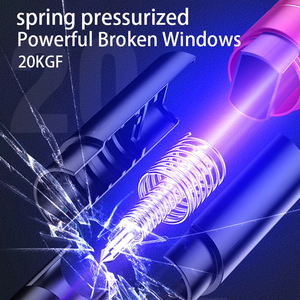 Marteau de sécurité automobile en gros, brise-vitre métallique, couteau de coupe-ceinture intégré, outils d'auto-sauvetage d'urgence - Product Image 3