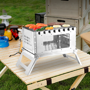 Parrilla <span class=keywords><strong>de</strong></span> barbacoa al aire libre Parrillas <span class=keywords><strong>de</strong></span> barbacoa tipo Acero inoxidable plegables portátiles - Product Image 3