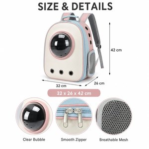 Mochila Transparente Tipo Burbuja para Mascotas con Panel de Visualización para Gatos y Perros Pequeños, Suministros para Mascotas, Logotipo Personalizado, Venta al Por Mayor de Fábrica, Portátil - Product Image 4