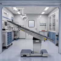 Table d'opération électrohydraulique multifonctionnelle avec bras en C et rayons X pour hôpital