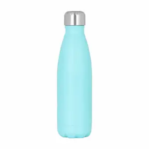 Botella de vacío de agua para bebidas, recipiente de acero inoxidable con aislamiento de doble pared respetuoso con el medio ambiente, con forma de Cola y logotipo personalizado