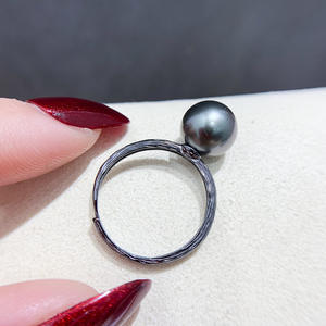 Anneau en argent S925 pour la création de bijoux, support vide pour perles rondes de 8-10 mm, décoration 10091 - Product Image 3