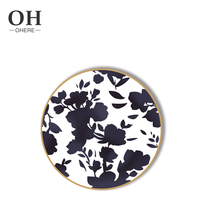 Ohere-Ensemble d'assiettes de luxe de 12 pouces, ensemble de vaisselle durable de haute qualité pour cadeau de mariage