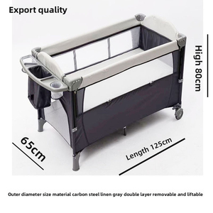 Cuna Portátil Plegable Multifuncional para Bebés con Cama Grande Adaptable y Doble Capa para Bebés de 0 a 36 Meses - Product Image 4