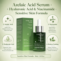 Sérum à 10 % d'acide azélaïque et niacinamide, acide hyaluronique, sérum facial hydratant, illuminateur et minimiseur de pores pour le visage