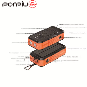 Banque d'alimentation solaire à manivelle, batterie Li-polymère, charge rapide PD22.5W, charge sans fil 15W, affichage LED, 40000mAh, portable, micro USB - Product Image 3