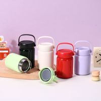 Bocal alimentaire isotherme portable sans BPA avec poignée, en acier inoxydable 316, tasse isolée, mini boîte à lunch anti-fuite, conteneur sous vide