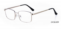 Monturas de Gafas Rectangulares de Metal Duraderas y Elegantes para Hombre, Color Negro Clásico con Patrón Sólido Resistente para Lectura