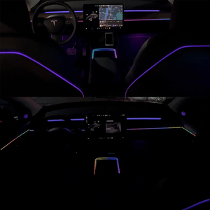 Luz Ambiental RGBIC para Auto, Directo de Fábrica, para Tesla Model 3 2021-2022, Decoración Interior, Tira LED - Product Image 4