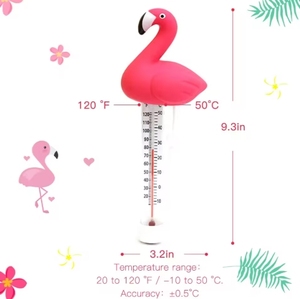 Flamingo <span class=keywords><strong>Thermometer</strong></span> Pool, große Größe einfach zu lesen für Wasser temperatur mit Schnur - Product Image 4