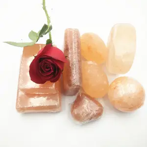 Natural Vegan Dead Skin Massage Bars Rock salt pink Crystal Bar Himalayan bath Salt Soap