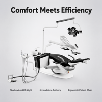 Fauteuil dentaire personnalisé en métal et plastique, design tendance, certifié CE, unité dentaire électrique 350W TS-8830, vente en gros (25 unités)