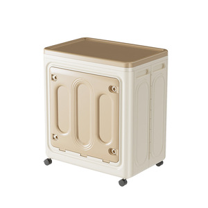 Large capacity flip-top toy storage <b>box</b>, thickened seasonal organizer for <b>clothes</b> and quilts, with wheels, portable. - Product Image 3