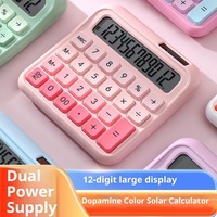 Bonbons couleur 12 chiffres batterie multifonctionnelle en plastique ordinateur étudiant Finance bureau calculatrice