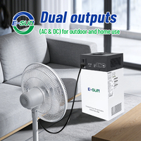 E-SUN All-in-One Solarenergiespeichersystem 500W 1kWh Tragbare Powerstation LiFePO4-Batterie für Notstromversorgung zu Hause und Outdoor-Camping