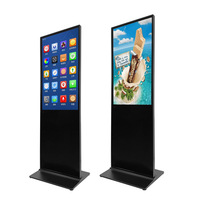 Afficheur publicitaire numérique sur pied en aluminium LaimiTouch 55 pouces Android 11 1920x1080 haute luminosité
