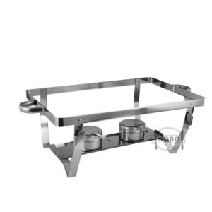 Faltbarer Rahmen Food Pan Kraftstoff halter Deckel Edelstahl Buffet Server und Wärmer für Hotel & Restaurant Bankette & Hochzeiten - Product Image 6