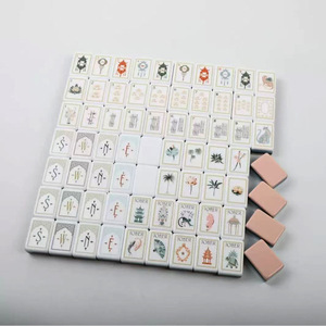 Juego de Mahjong americano de acrílico de cuatro capas con bloques de color White Lotus, juego de ajedrez y cartas para el hogar, ocio y entretenimiento. - Product Image 2