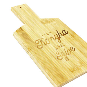 Factory Wholesale Practical Square bamboo Chopping Board With Handle Wood Cutting Boards