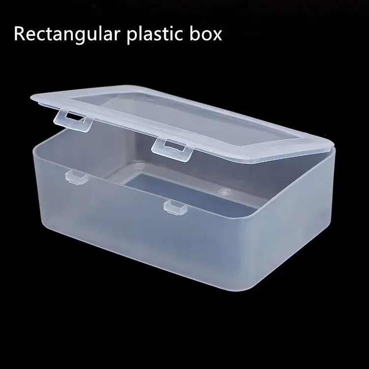 Boîtes de rangement PP outil en plastique multifonction personnalisé classique blanc grands conteneurs en plastique pour emballage boîte à charnière 53g/1 pièces