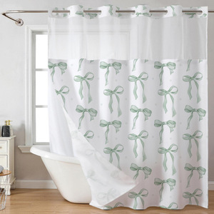 <span class=keywords><strong>Rideau</strong></span> <span class=keywords><strong>de</strong></span> <span class=keywords><strong>douche</strong></span> <span class=keywords><strong>de</strong></span> luxe à double couche avec <span class=keywords><strong>doublure</strong></span> décorative sans crochets, <span class=keywords><strong>doublure</strong></span> à clipser et <span class=keywords><strong>tissu</strong></span> floral rose pour salle <span class=keywords><strong>de</strong></span> bain - Product Image 1