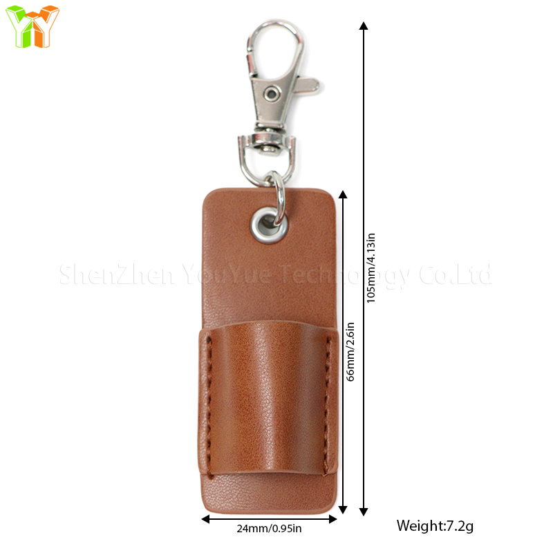 Porte-stylo Avec Porte-clés - En Cuir PU - Clip Pratique Pour Sac Ou Poche - Cadeau Utile Bureau