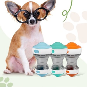 Jouet interactif distributeur de friandises pour chien, distributeur de friandises à rotation lente en plastique, jouet de puzzle à mâcher pour chiens d'intérieur - Product Image 1