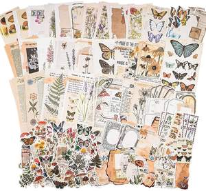 200 pièces Vintage Journal autocollants Scrapbook Pack accessoires Journal planificateurs bricolage papier artisanat Kits cahier Collage <span class=keywords><strong>Album</strong></span> - Product Image 1