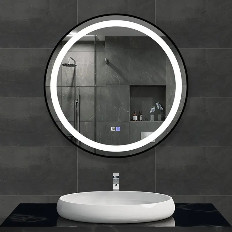 Vanity Bathroom Certificate Cosmetic Led Lighted Makeup Mirror Smart Round Mirror