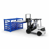 Schwerlast-Schubladensystem mit Ausziehfunktion für Blechplatten & Paletten, Verstellbare Gabelstapler-kompatible Regale