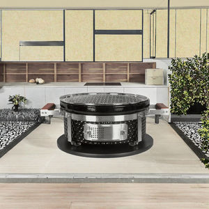 Kimstone <span class=keywords><strong>KAMADO</strong></span> 14 pouces rond <span class=keywords><strong>japonais</strong></span> Style coréen gril extérieur Yakitori céramique Hibachi acier inoxydable métal <span class=keywords><strong>Barbecue</strong></span> - Product Image 4