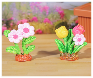 Ladrillo césped flor hierba <span class=keywords><strong>Castillo</strong></span> Hada jardín miniaturas DIY terrario suculentas Micro paisaje decoración resina artesanía estatuilla - Product Image 6