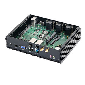 Industriale sin ventilador <span class=keywords><strong>PC</strong></span> soporte 6*6 * RS232 RS485 2 * Gigabit Ethernet DDR4 M.2 SSD PS/2 HD SIM 4G de grado Industrial Minipc - Product Image 2