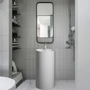 固体表面自立型洗面器台座洗面器人工石シンク樹脂シンクミネラル浴室洗面器