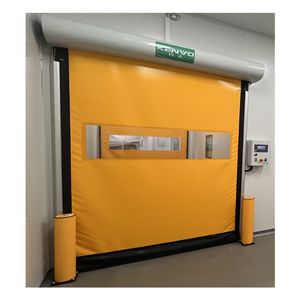 <span class=keywords><strong>Puerta</strong></span> <span class=keywords><strong>enrollable</strong></span> de alta velocidad autorreparable hermética con cremallera de Pvc industrial con motor incorporado para <span class=keywords><strong>ducha</strong></span> de aire de sala limpia - Product Image 1