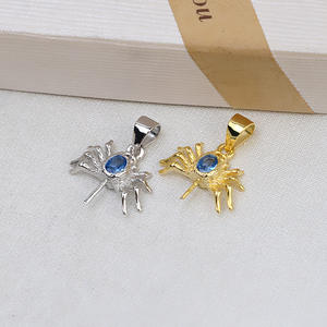 Colgante de Araña de Plata S925 para Mujer, Cabello Fetal, Perla DIY, Accesorios Barrocos 9-12, Moderno 1728, Metal Inoxidable Semi-Acabado - Product Image 3