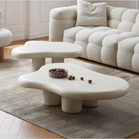 Table basse carrée moderne minimaliste en blanc et noir avec finition brillante, vente en gros d'usine, tendance 2026