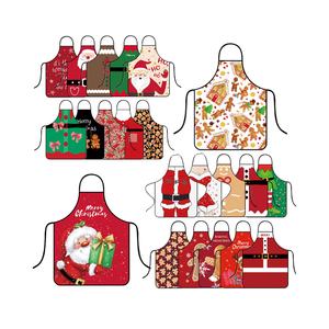 Tablier de Noël personnalisé Beckon à impression numérique intégrale, 100 % polyester, pour fêtes de fin d'année, promotions, motifs sur mesure - Product Image 1