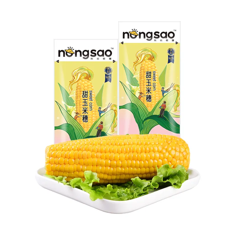 Hotsale Golden Yellow Sweet Corn Steamed and Canned with Brine Preservation Process on Cobs