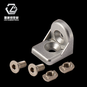 Profilé en aluminium Luhu, support d'angle en aluminium pour connecteurs d'extrusion en aluminium et support de direction - Product Image 1