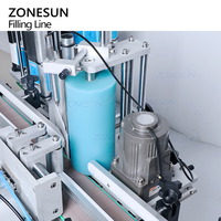 ZONESUN automatique bureau huile eau vin bouteille liquide savon pot remplissage bouchage et étiqueteuses ligne pour bouteilles rondes