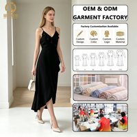 Robes pour femmes en gros : Robe chic à volants et à enrouler, Robe à bretelles pour femmes, Robes de soirée décontractées asymétriques élégantes et personnalisées pour femmes