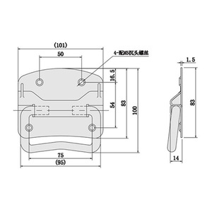 Stainless Steel Door Handle A-1006S Thickened For Cabinet And Rail Use Durable - Product Image 1