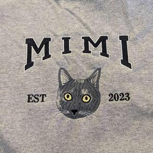 Sudadera con capucha bordada con nombre de foto de mascota personalizada regalo personalizado para papá amante de mascotas abuelo Día del Padre invierno patrón 3D - Product Image 6