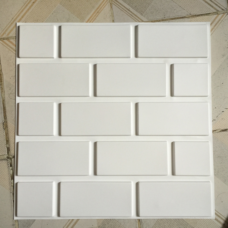 Wall Panels Designs 3D Board for Interior Wall Decoration Brick Design Pvc White Brick of 3D Effect Building Material PVC HJ0001