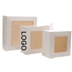 Wholesale Valentine Custom White Square Rigid Recyclable Kraft Paper Offset Gift <b>Packaging</b> for Bakery for Pastries <b>Sweets</b> - Product Image 1